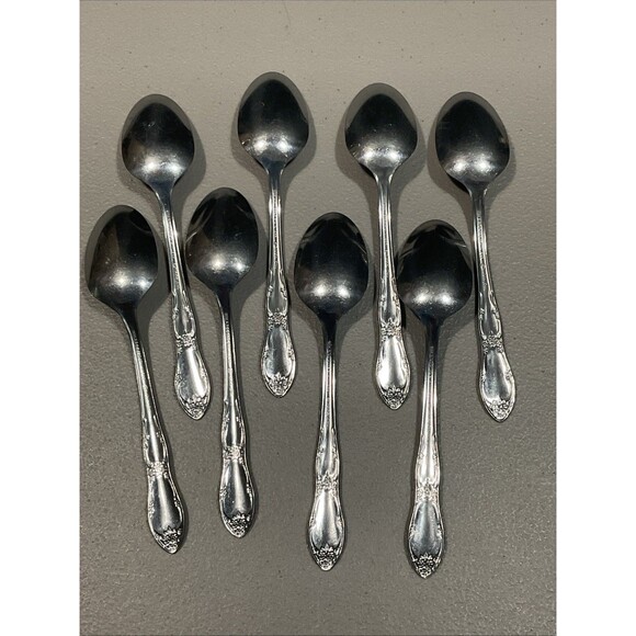 W.M.A. Rogers Oneida Ltd Teaspoon Set Of 8 - Picture 4 of 5